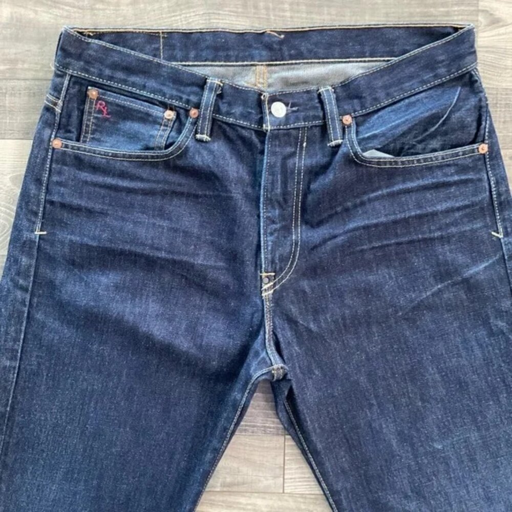 32x32 Polo Ralph Lauren Vintage 67 Denim Jeans Size Men’s Blue Straight Leg - Picture 3 of 11